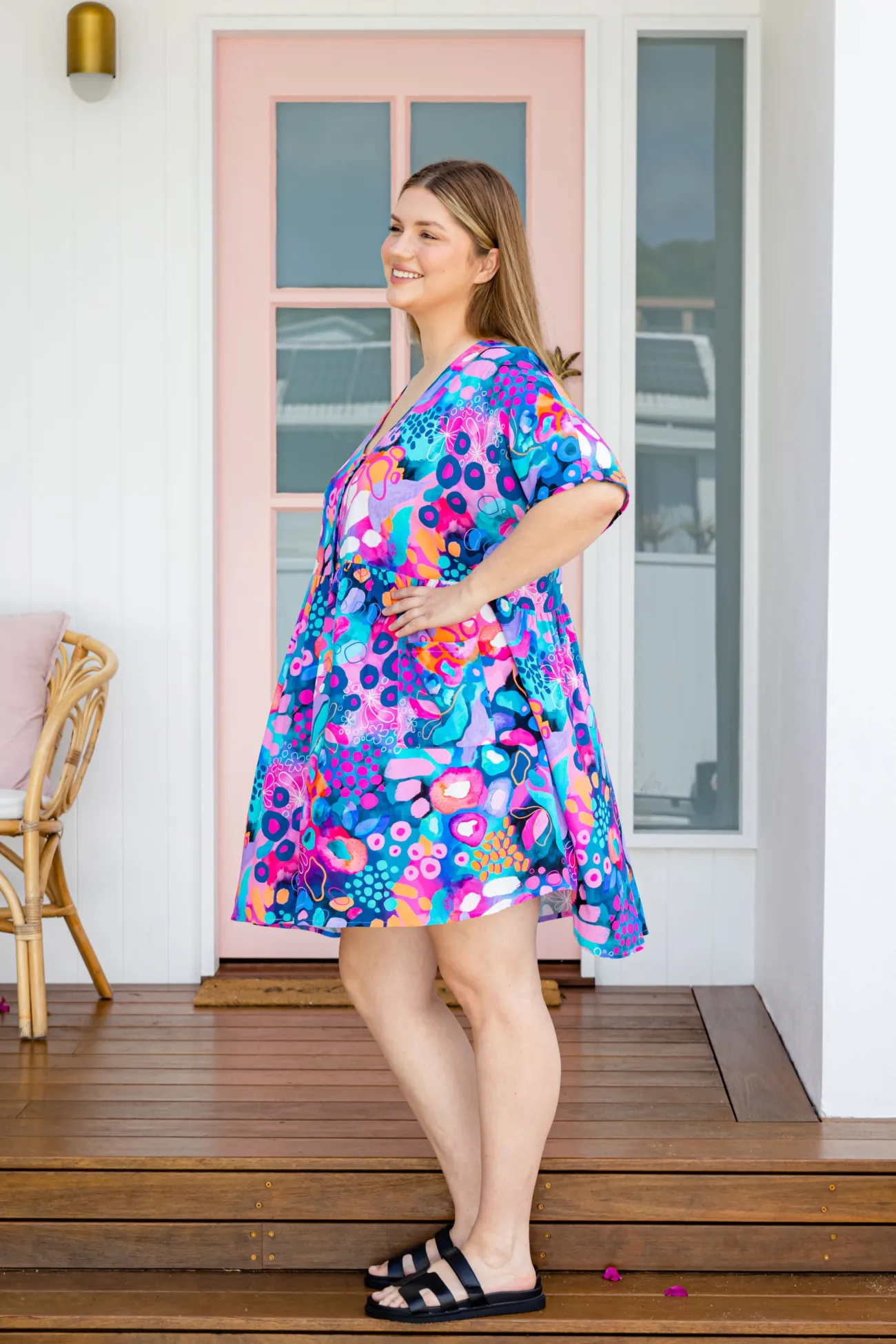 Proud Poppy Clothing Disco Dress in Midnight Safari by Kasey Rainbow Best