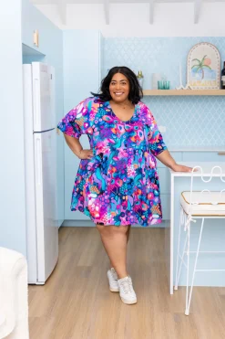 Proud Poppy Clothing Disco Dress in Midnight Safari by Kasey Rainbow Best