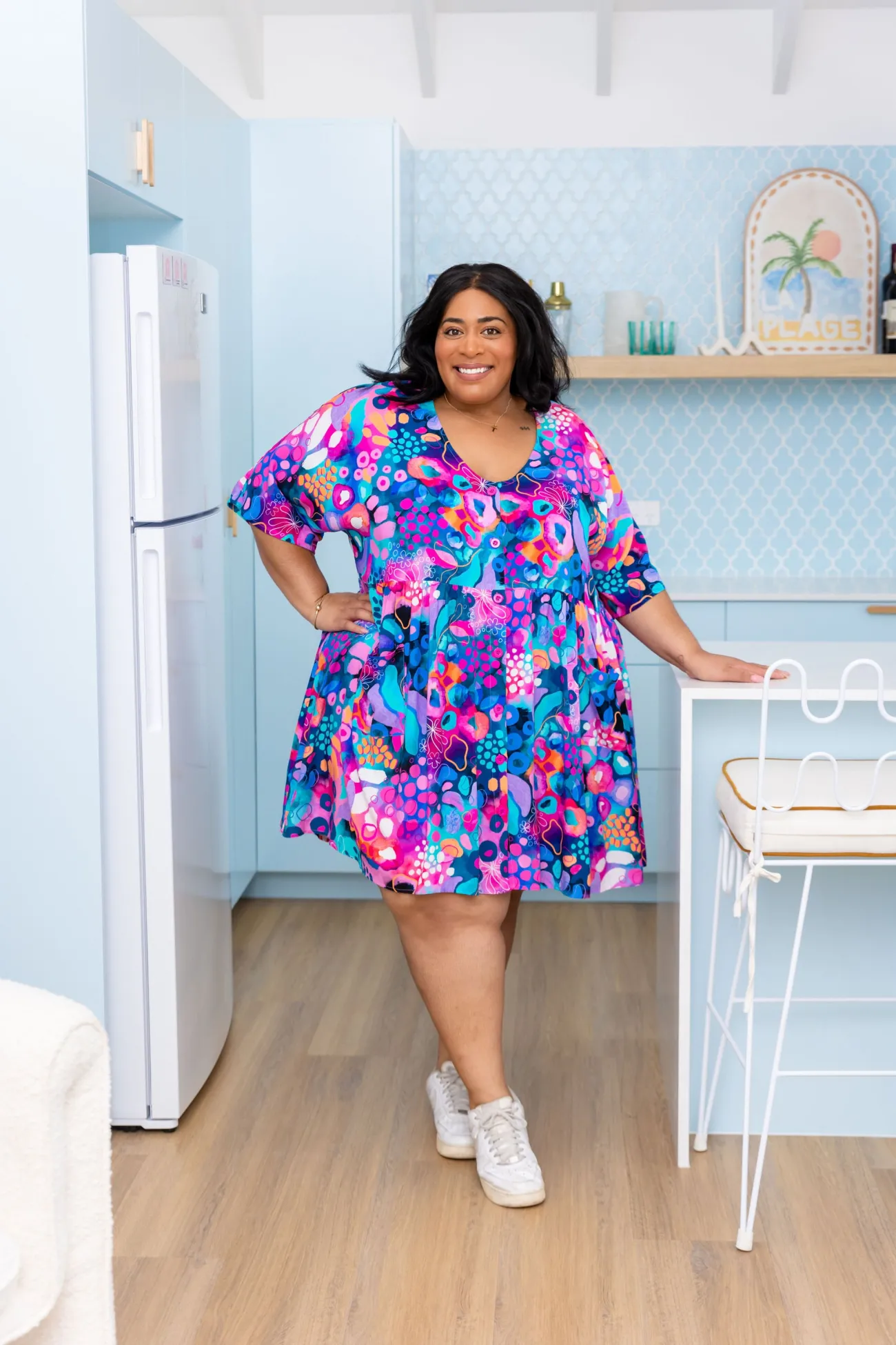 Proud Poppy Clothing Disco Dress in Midnight Safari by Kasey Rainbow Best