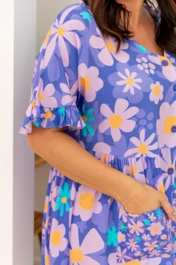 Proud Poppy Clothing Divine Dress in Lilac Daisies LilacDaisies New