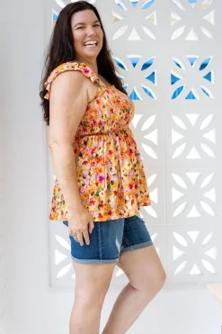 Proud Poppy Clothing Ellie Top in Sunshine Floral SunshineFloral Sale