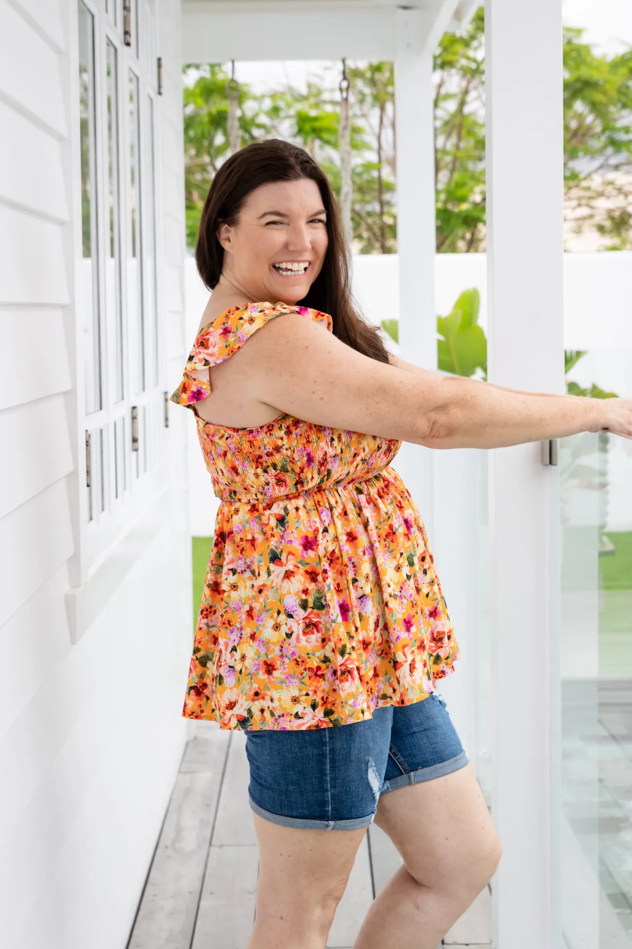 Proud Poppy Clothing Ellie Top in Sunshine Floral SunshineFloral Sale