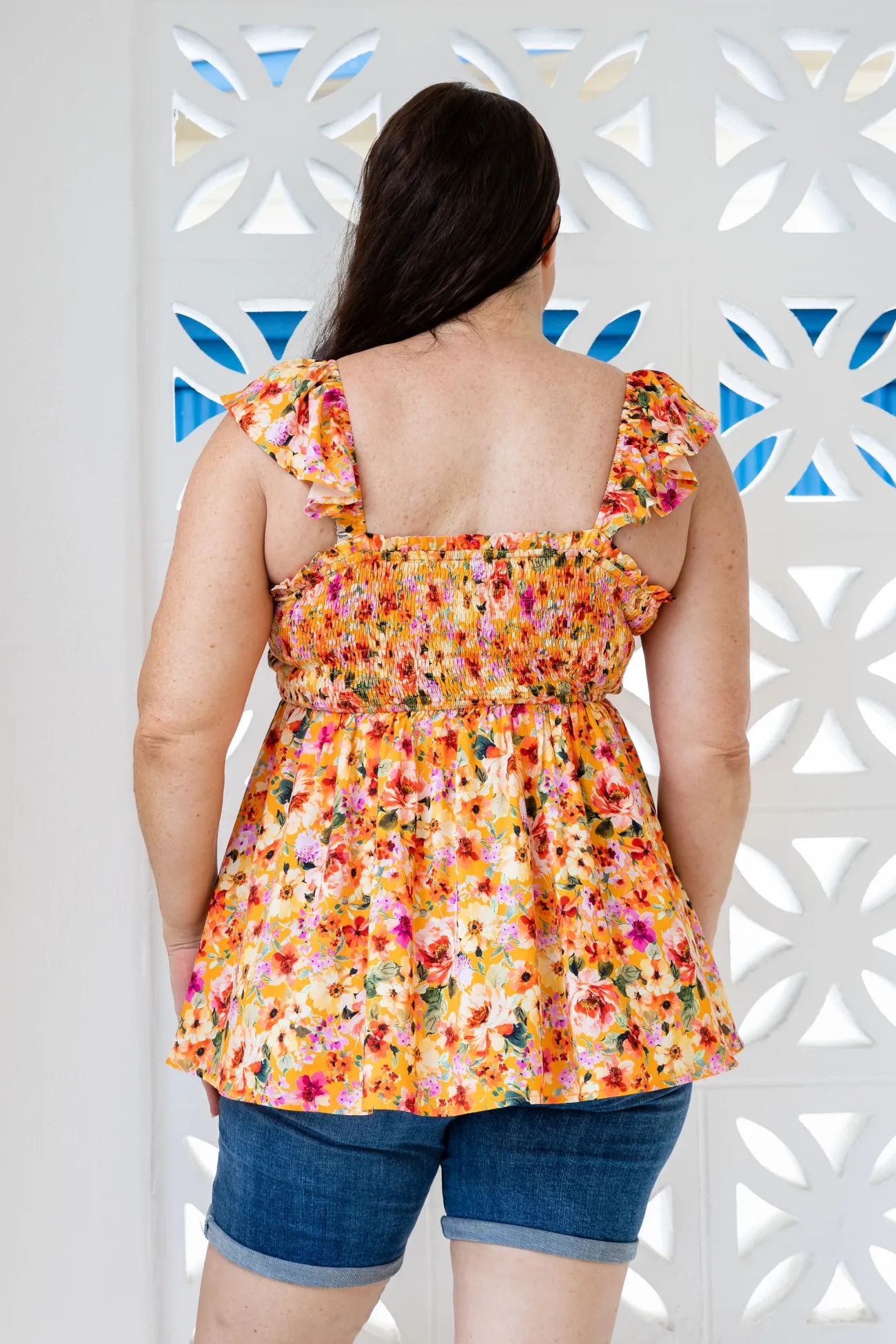 Proud Poppy Clothing Ellie Top in Sunshine Floral SunshineFloral Sale