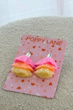 Proud Poppy Clothing Elly Drop Earrings in Pink, Peach & Yellow Fashion