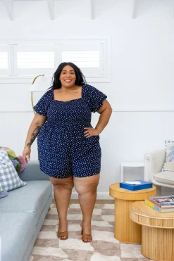 Proud Poppy Clothing Emily Playsuit in Navy Sale