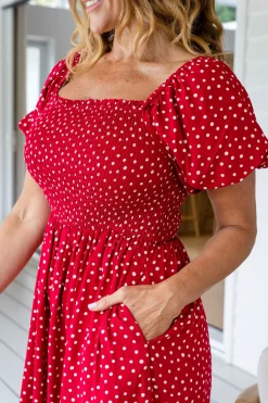 Proud Poppy Clothing Emily Playsuit in Red Clearance