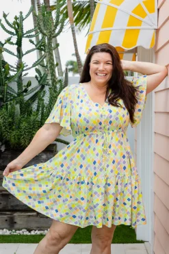 Proud Poppy Clothing Esmae Dress in Diced Clearance