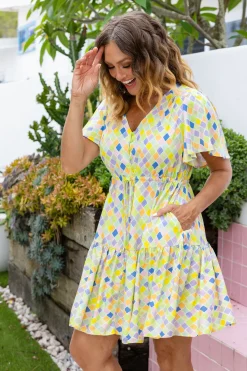 Proud Poppy Clothing Esmae Dress in Diced Clearance