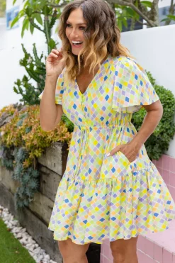 Proud Poppy Clothing Esmae Dress in Diced Clearance