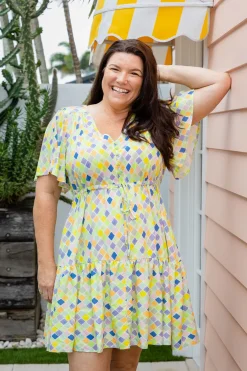 Proud Poppy Clothing Esmae Dress in Diced Clearance
