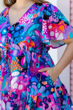 Proud Poppy Clothing Esmae Dress in Midnight Safari by Kasey Rainbow Hot
