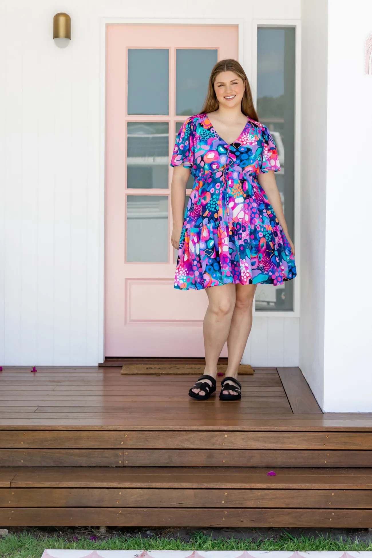 Proud Poppy Clothing Esmae Dress in Midnight Safari by Kasey Rainbow Hot