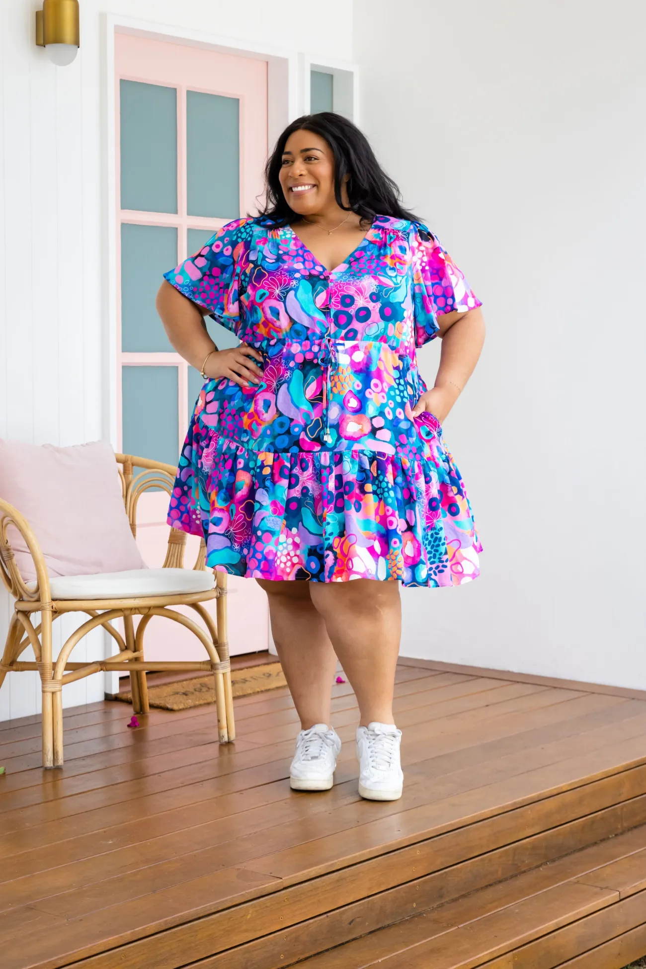 Proud Poppy Clothing Esmae Dress in Midnight Safari by Kasey Rainbow Hot