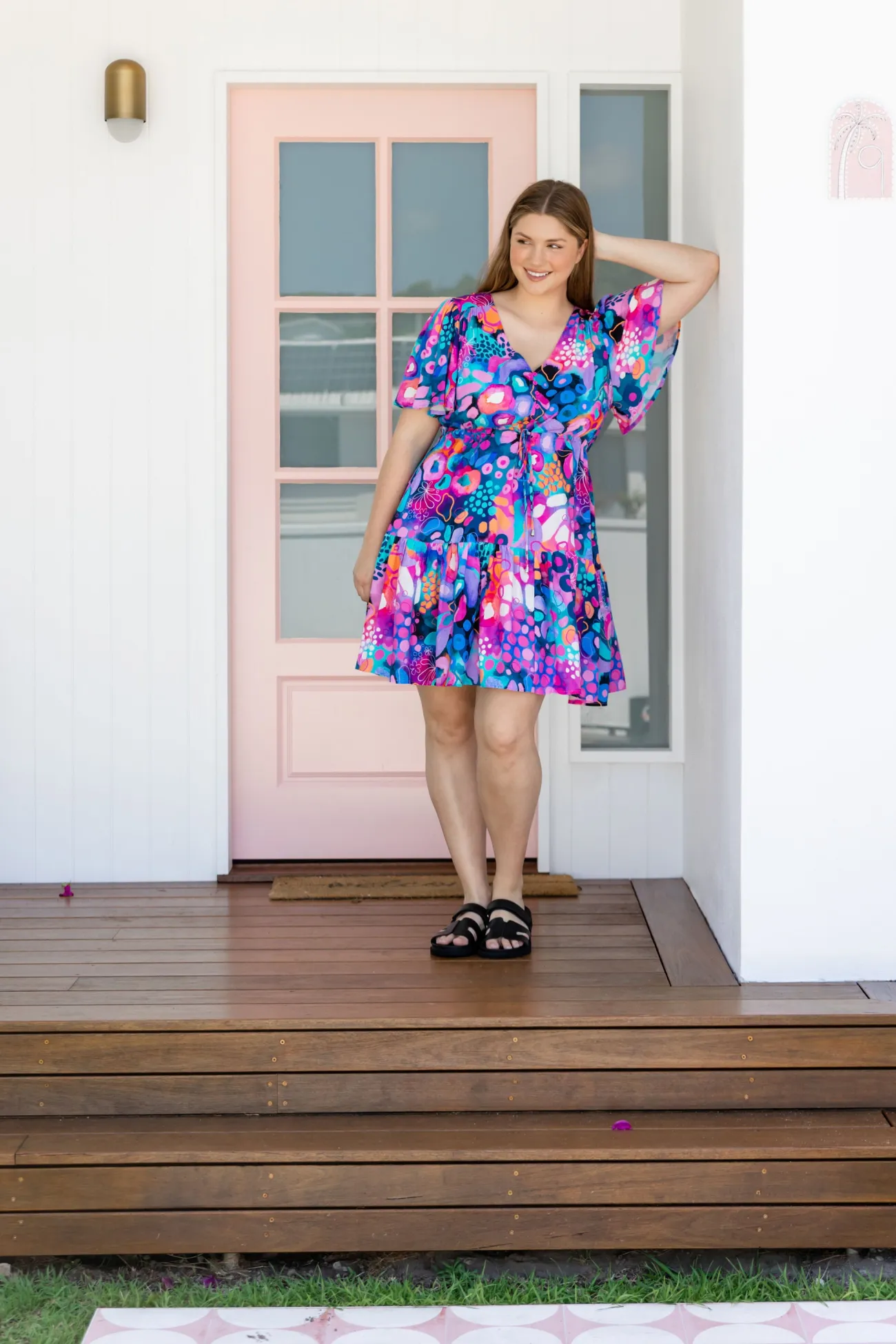 Proud Poppy Clothing Esmae Dress in Midnight Safari by Kasey Rainbow Hot