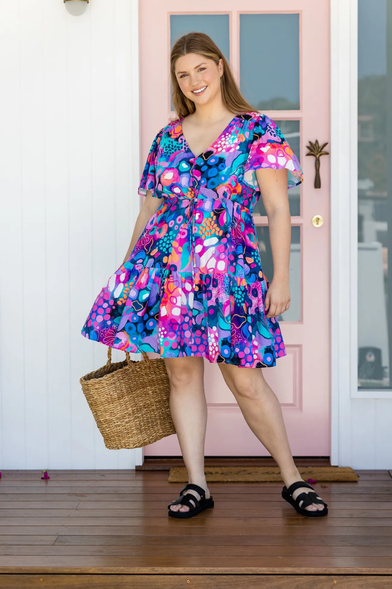 Proud Poppy Clothing Esmae Dress in Midnight Safari by Kasey Rainbow Hot