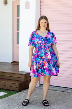 Proud Poppy Clothing Esmae Dress in Midnight Safari by Kasey Rainbow Hot