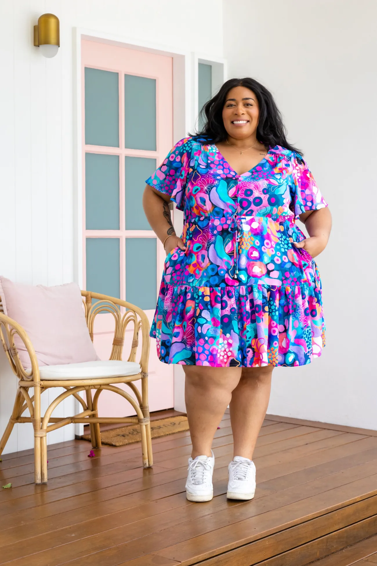 Proud Poppy Clothing Esmae Dress in Midnight Safari by Kasey Rainbow Hot
