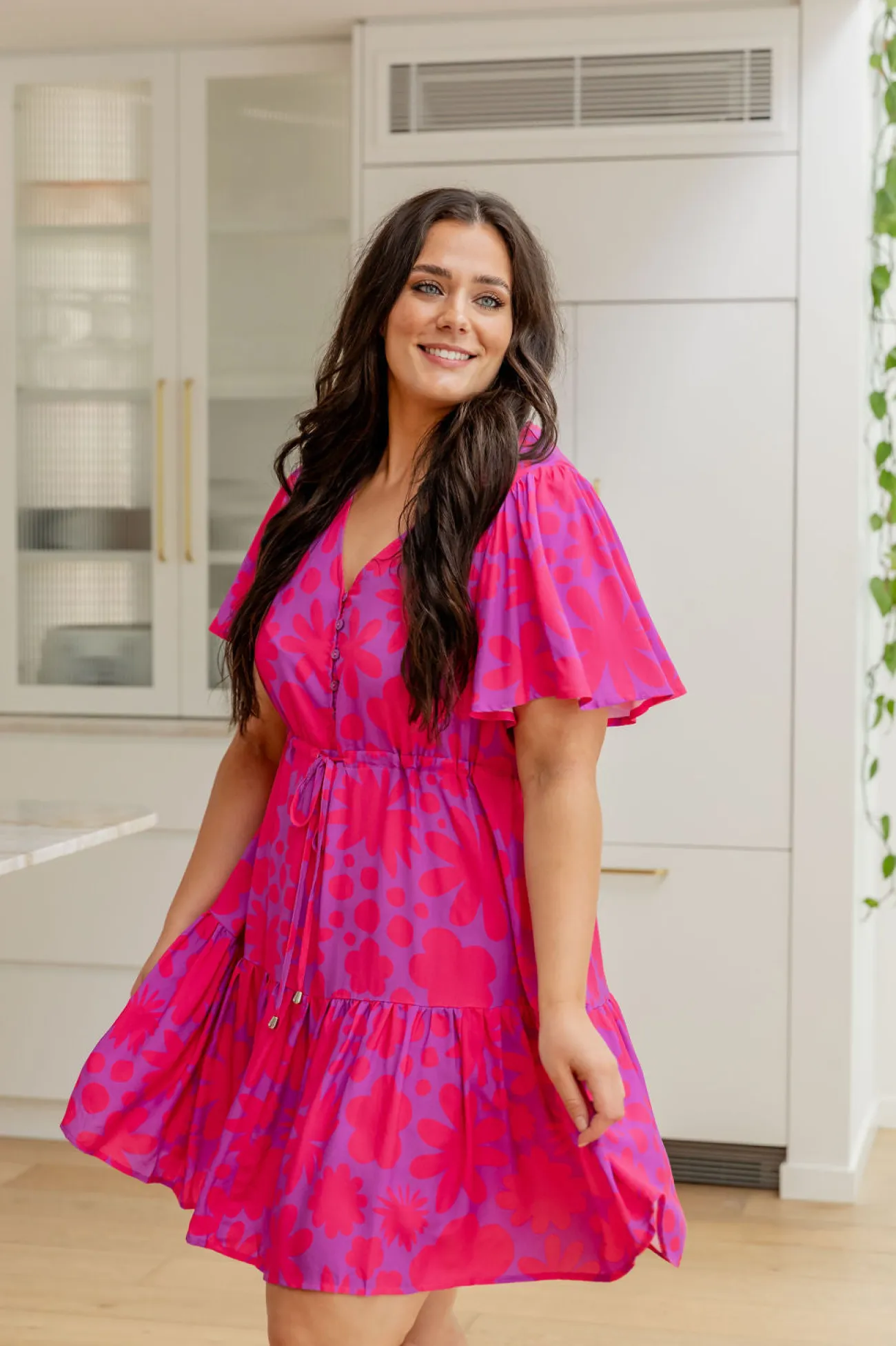 Proud Poppy Clothing Esmae Dress in Summer Floral by Kasey Rainbow Hot