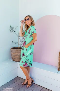 Proud Poppy Clothing Eve Dress in Aqua Online