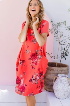 Proud Poppy Clothing Eve Dress in Hibiscus Fashion