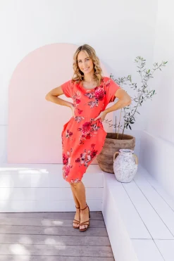 Proud Poppy Clothing Eve Dress in Hibiscus Fashion
