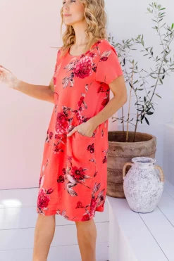 Proud Poppy Clothing Eve Dress in Hibiscus Fashion