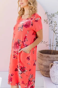 Proud Poppy Clothing Eve Dress in Hibiscus Fashion
