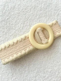 Proud Poppy Clothing Extra Length Stretch Belt with Cream Buckle Online