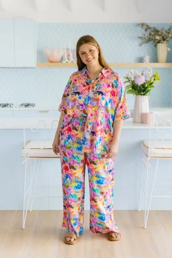Proud Poppy Clothing Gina Pants in Aussie Lilac by Kasey Rainbow Sale