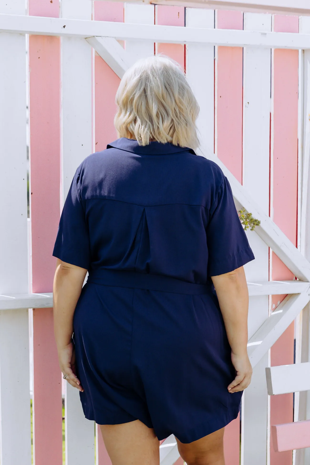 Proud Poppy Clothing Giulia Playsuit in Navy Fashion