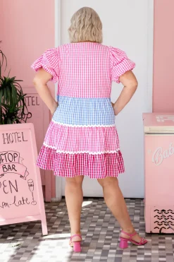 Proud Poppy Clothing Greta Party Dress in Gingham Mix GinghamMix Best