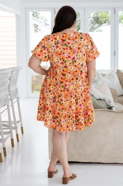 Proud Poppy Clothing Greta Party Dress in Sunshine Floral SunshineFloral Online