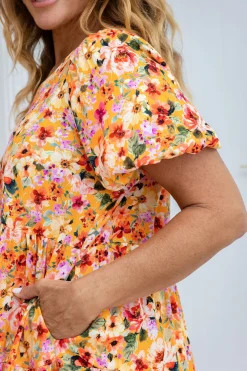 Proud Poppy Clothing Greta Party Dress in Sunshine Floral SunshineFloral Online