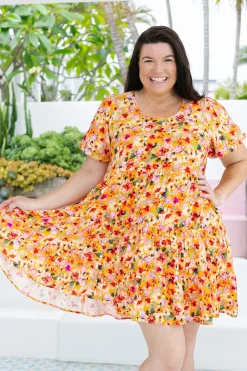 Proud Poppy Clothing Greta Party Dress in Sunshine Floral SunshineFloral Online