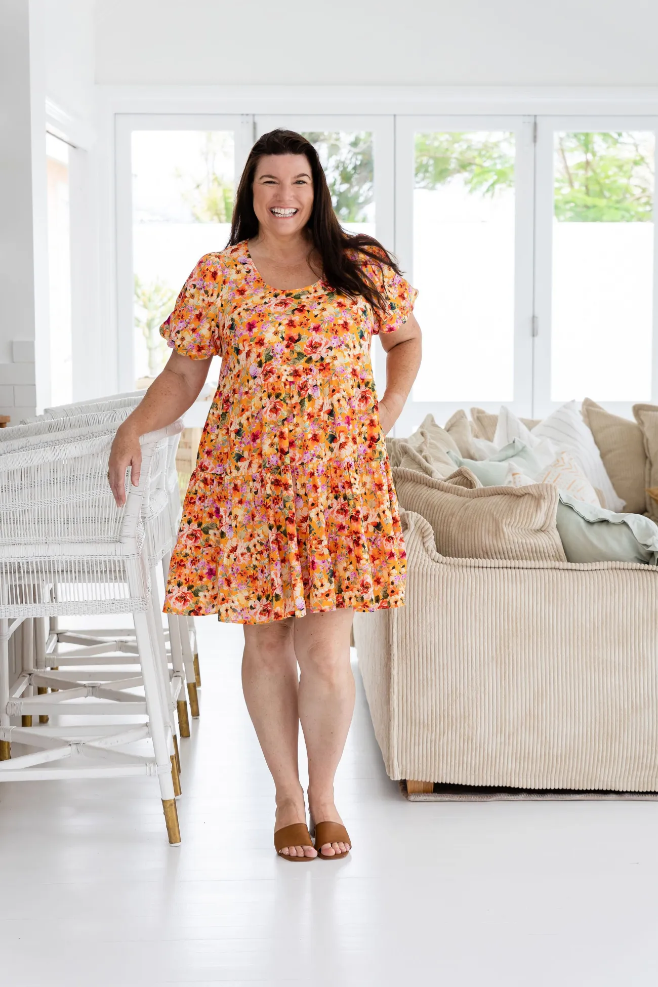 Proud Poppy Clothing Greta Party Dress in Sunshine Floral SunshineFloral Online