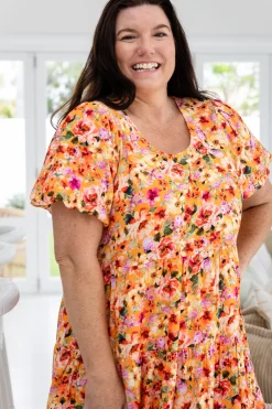 Proud Poppy Clothing Greta Party Dress in Sunshine Floral SunshineFloral Online