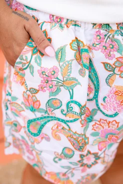 Proud Poppy Clothing Harlow Linen Blend Shorts in Shay Paisley ShayPaisley Sale