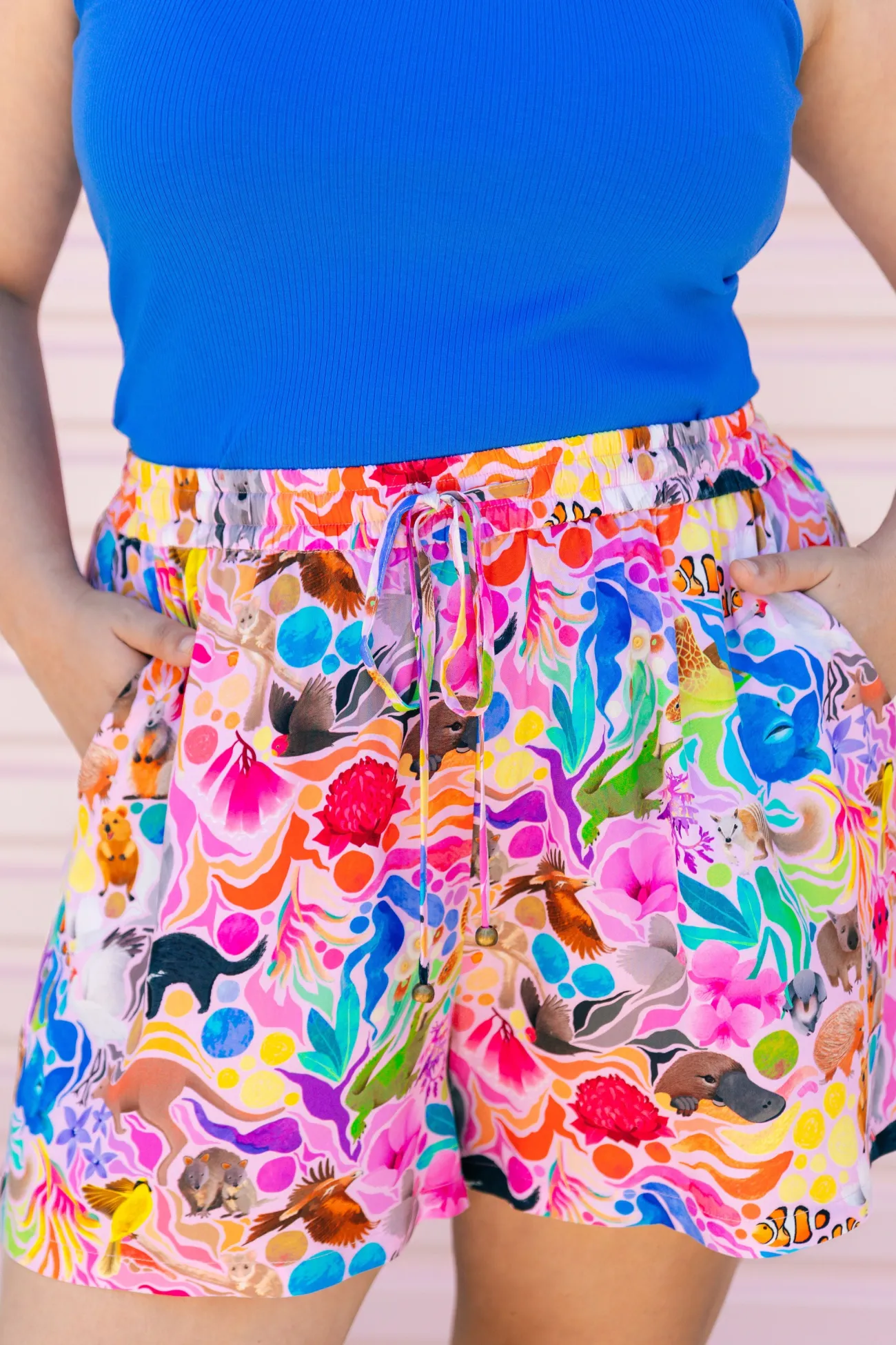 Proud Poppy Clothing Harlow Shorts in Aussie Lilac by Kasey Rainbow Clearance