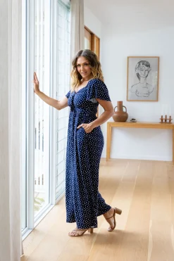 Proud Poppy Clothing Hazel Jumpsuit in Navy Clearance