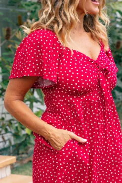 Proud Poppy Clothing Hazel Jumpsuit in Red Clearance