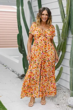 Proud Poppy Clothing Hazel Jumpsuit in Sunshine Floral SunshineFloral Sale