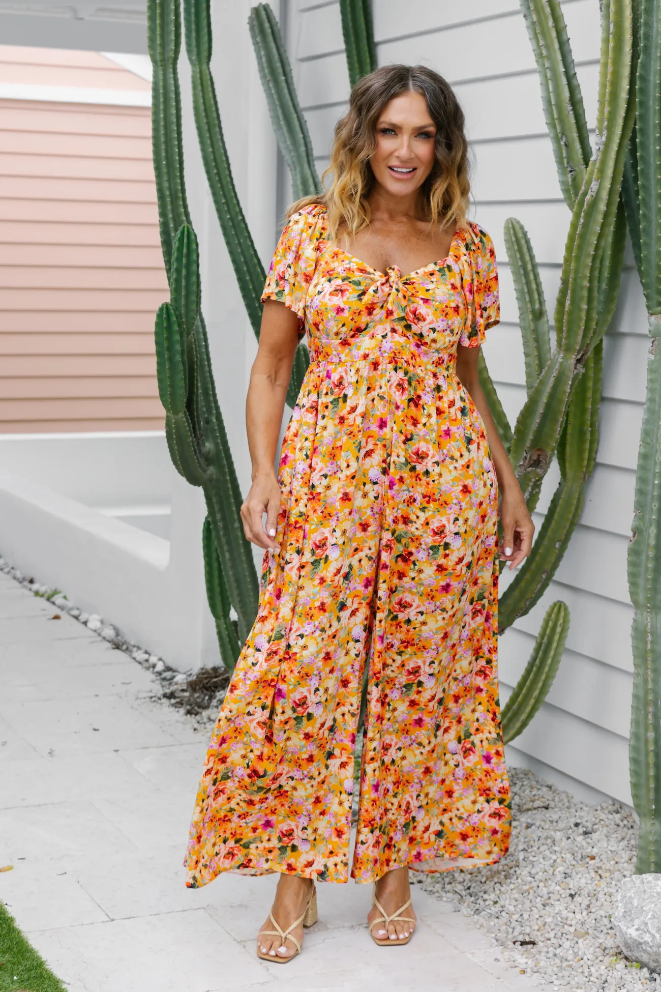 Proud Poppy Clothing Hazel Jumpsuit in Sunshine Floral SunshineFloral Sale