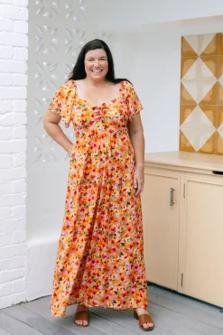 Proud Poppy Clothing Hazel Jumpsuit in Sunshine Floral SunshineFloral Sale