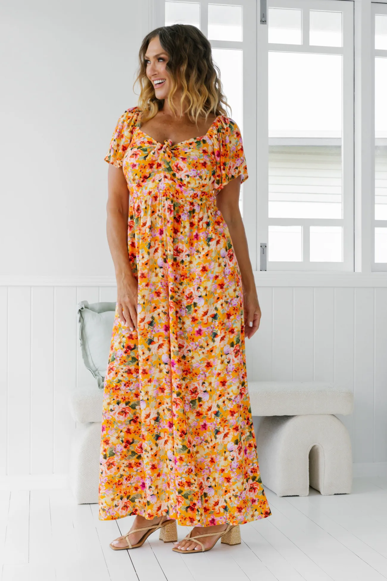Proud Poppy Clothing Hazel Jumpsuit in Sunshine Floral SunshineFloral Sale