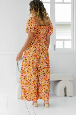 Proud Poppy Clothing Hazel Jumpsuit in Sunshine Floral SunshineFloral Sale