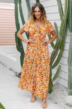 Proud Poppy Clothing Hazel Jumpsuit in Sunshine Floral SunshineFloral Sale