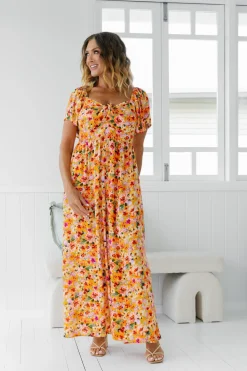 Proud Poppy Clothing Hazel Jumpsuit in Sunshine Floral SunshineFloral Sale