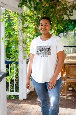 Proud Poppy Clothing J'Adore Paris T-Shirt in White Sale