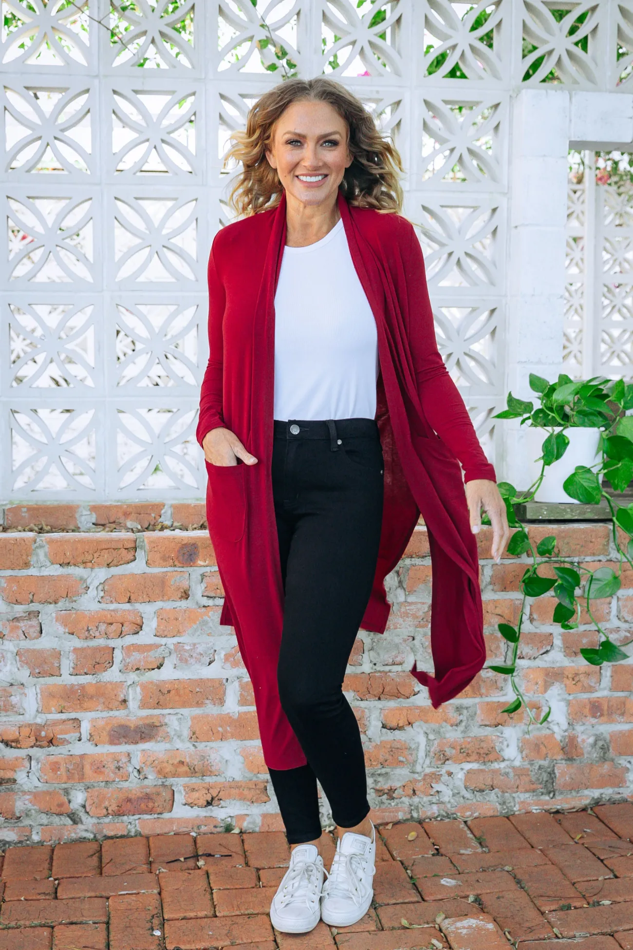 Proud Poppy Clothing Jane Cardigan in Burgundy Clearance