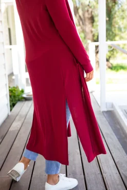 Proud Poppy Clothing Jane Cardigan in Burgundy Clearance